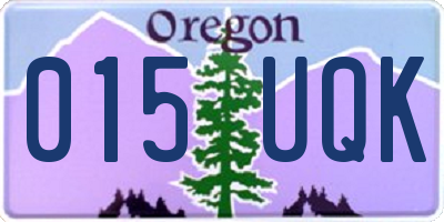 OR license plate 015UQK