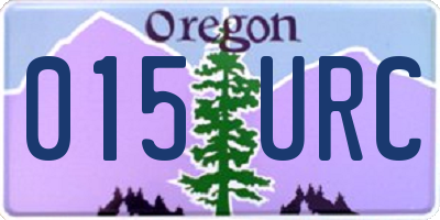 OR license plate 015URC