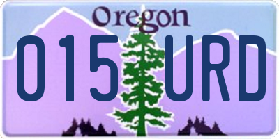 OR license plate 015URD