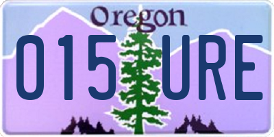 OR license plate 015URE