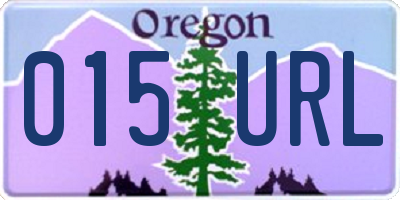 OR license plate 015URL