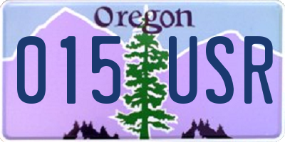 OR license plate 015USR