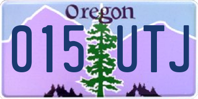 OR license plate 015UTJ