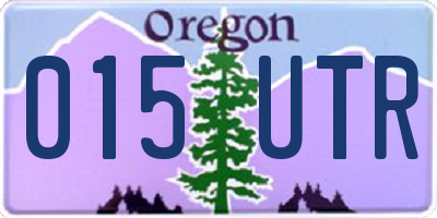 OR license plate 015UTR
