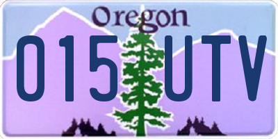 OR license plate 015UTV