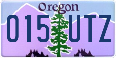 OR license plate 015UTZ