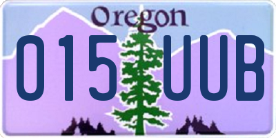 OR license plate 015UUB