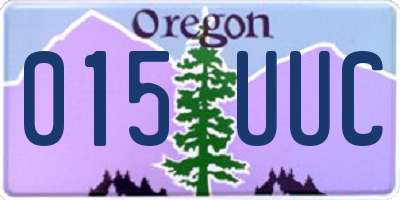 OR license plate 015UUC