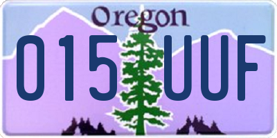 OR license plate 015UUF