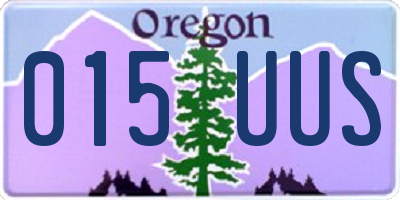 OR license plate 015UUS