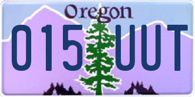 OR license plate 015UUT