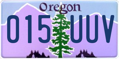 OR license plate 015UUV