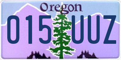 OR license plate 015UUZ