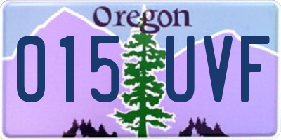 OR license plate 015UVF