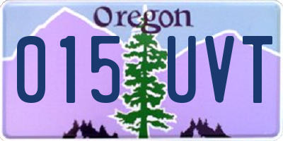 OR license plate 015UVT