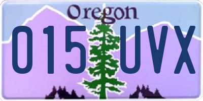 OR license plate 015UVX