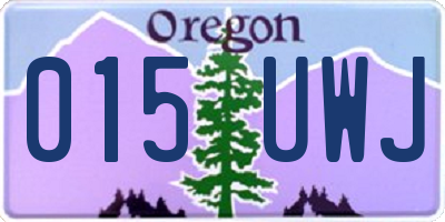 OR license plate 015UWJ
