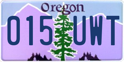 OR license plate 015UWT