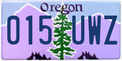 OR license plate 015UWZ