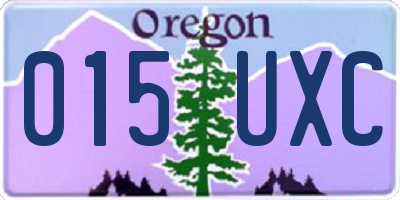 OR license plate 015UXC