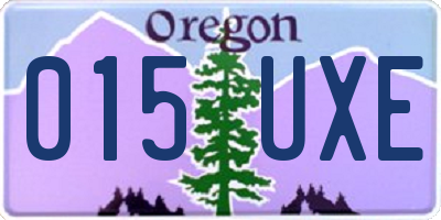 OR license plate 015UXE