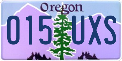 OR license plate 015UXS