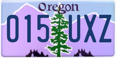 OR license plate 015UXZ