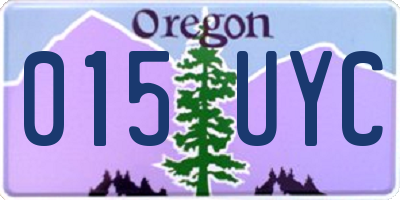 OR license plate 015UYC