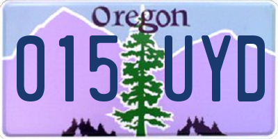 OR license plate 015UYD