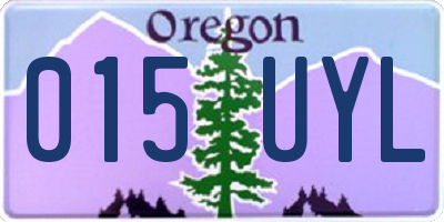 OR license plate 015UYL