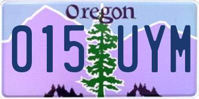 OR license plate 015UYM