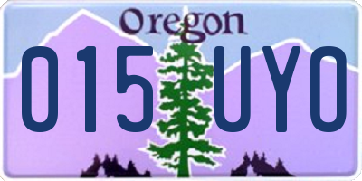 OR license plate 015UYO