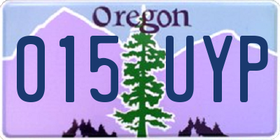 OR license plate 015UYP