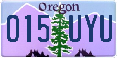 OR license plate 015UYU