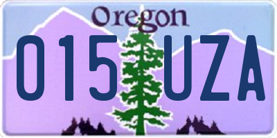 OR license plate 015UZA