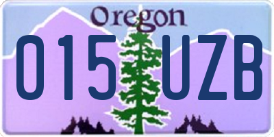 OR license plate 015UZB