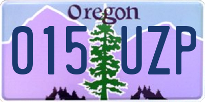 OR license plate 015UZP