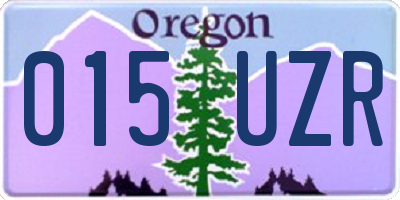 OR license plate 015UZR