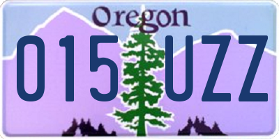 OR license plate 015UZZ