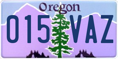 OR license plate 015VAZ