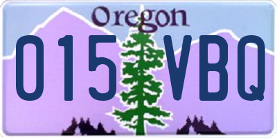 OR license plate 015VBQ