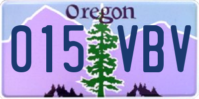 OR license plate 015VBV