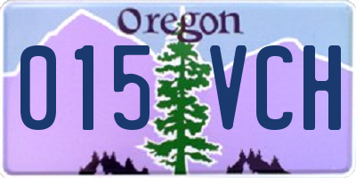 OR license plate 015VCH