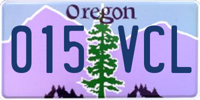 OR license plate 015VCL