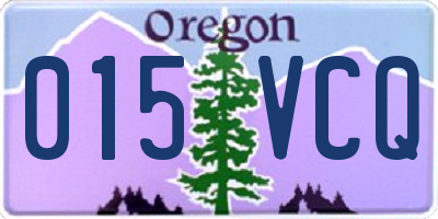 OR license plate 015VCQ