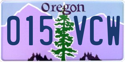 OR license plate 015VCW