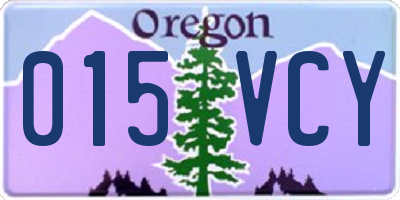 OR license plate 015VCY