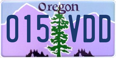 OR license plate 015VDD