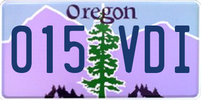 OR license plate 015VDI