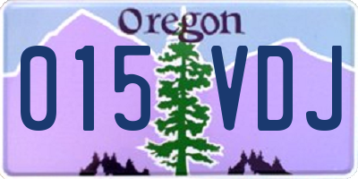 OR license plate 015VDJ